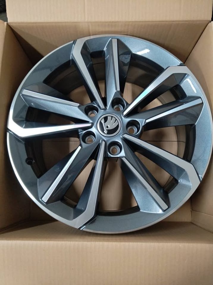 17" originál alu Škoda + zimné pneu.