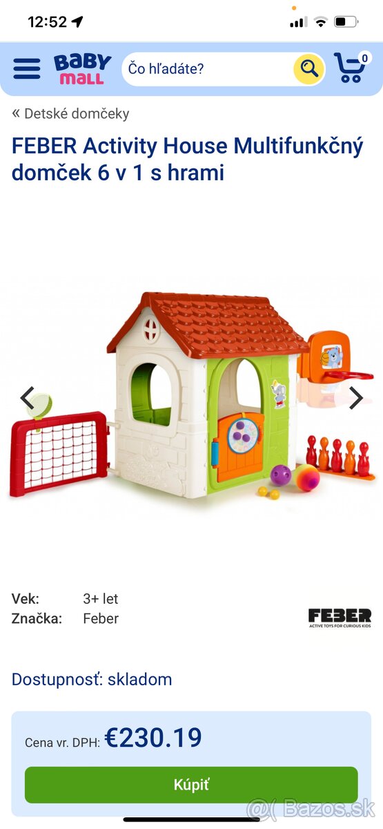 Detsky domček 6v1 úplne nový v krabici