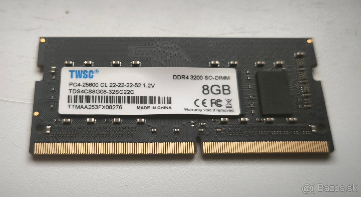 DDR4 SO-DIMM RAM 8GB 3200MHZ