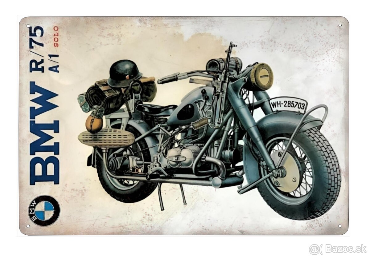 plechová cedule - motocykl BMW R75/A1
