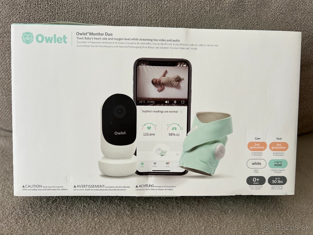 OWLET Monitor DUO - Smart sock 3 + kamera 2