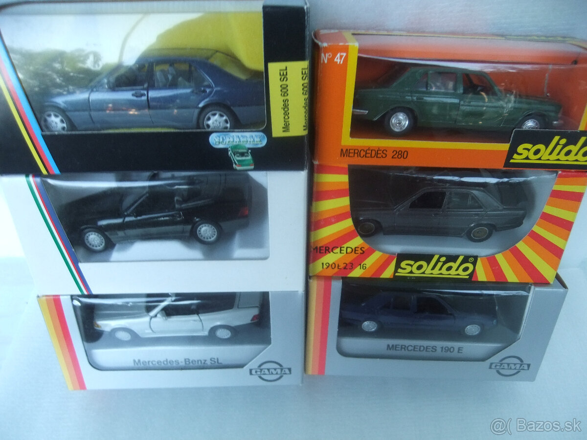 Mercedes Benz auticka v mierke 1:43