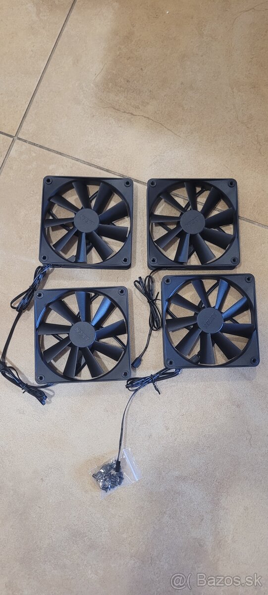 Predám 4 kusy kvalitných a tichých ventilátorov NZXT 120mm