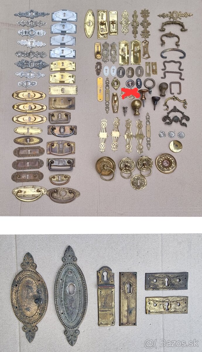 Starožitné nábytkové kovanie