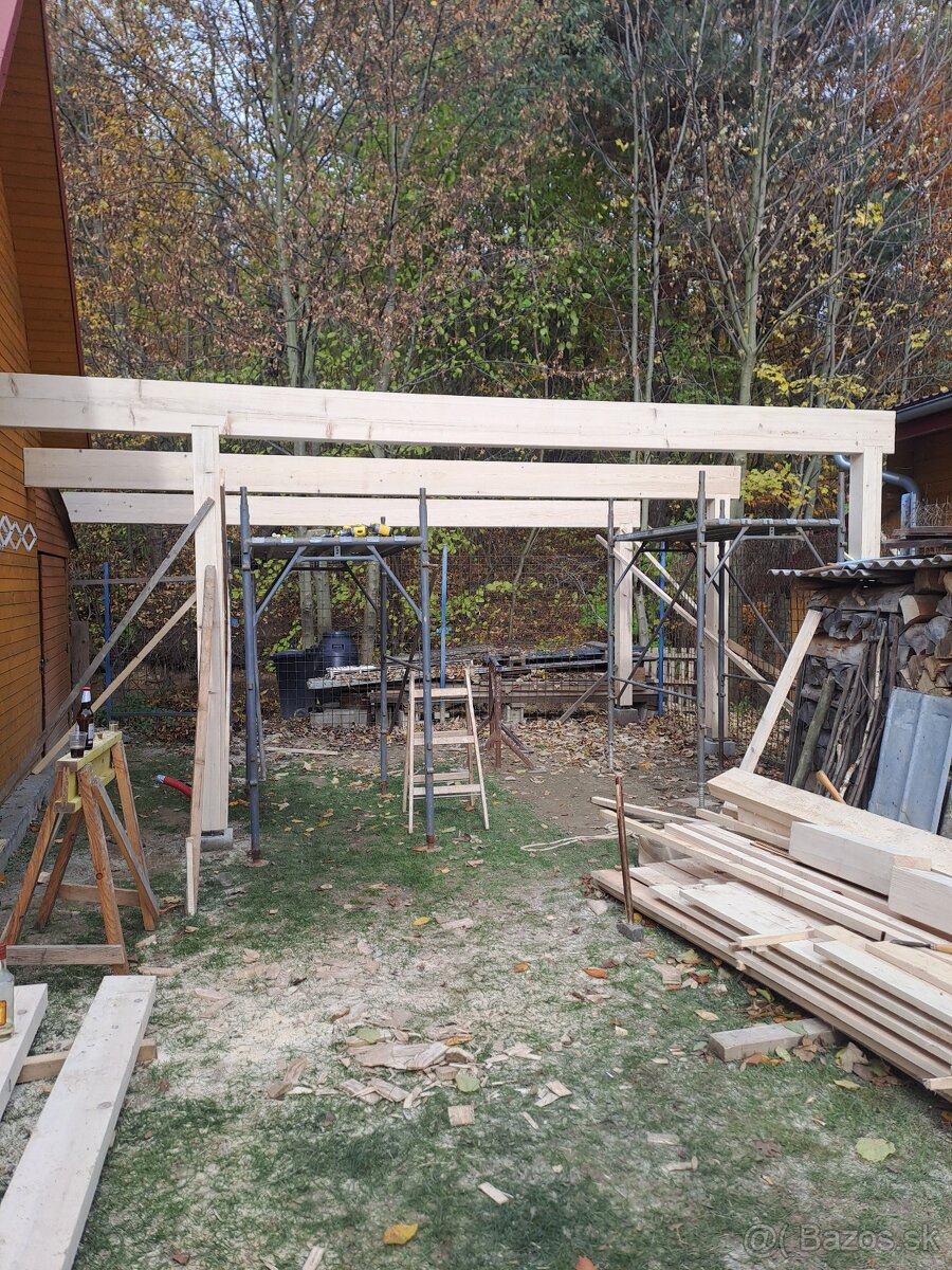 Predám nový drevený prístrešok – masívna konštrukcia