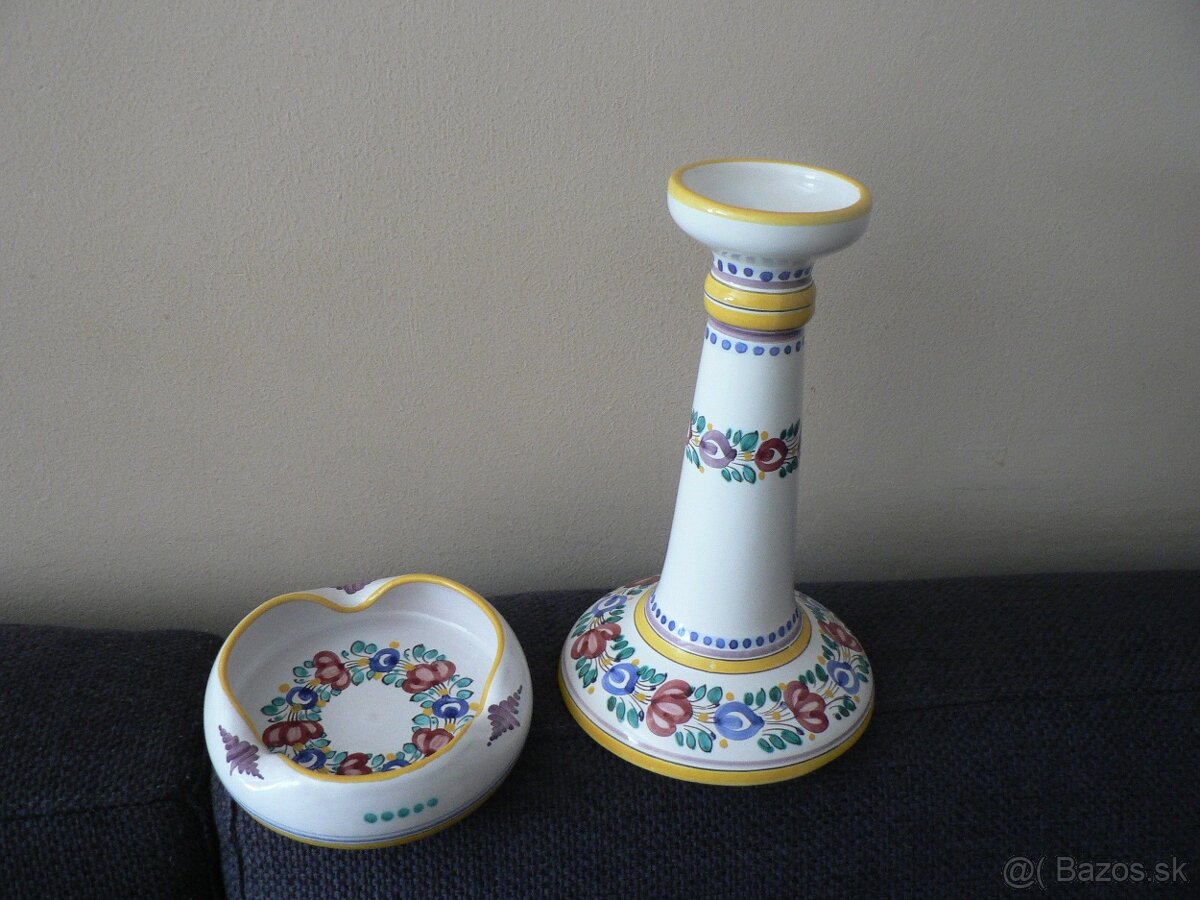 Modranská keramika svietnik,popolník