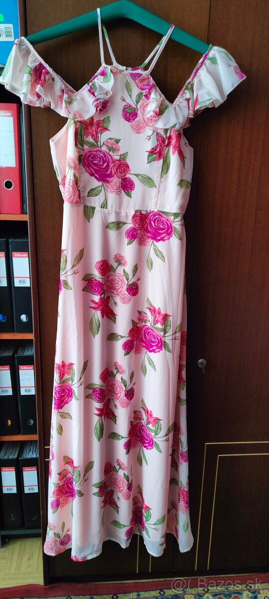 kvetinové šaty dlhé; veľkosť 38, úplné nové, AKCIA 10 EUR