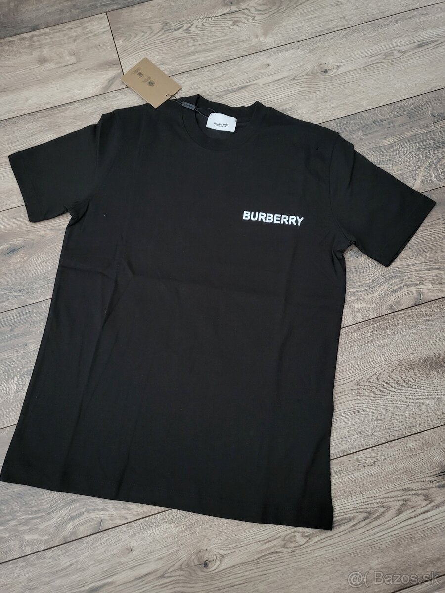 Nové pánske tričko Burberry čierne 1 veľkosť S