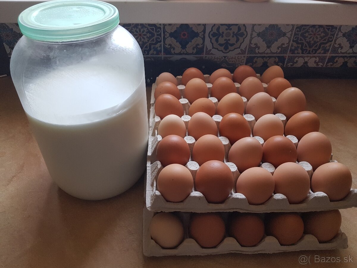 Kozie mlieko a domáce vajíčka
