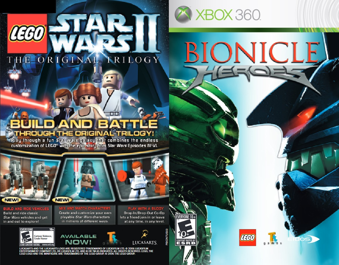 brožúrka Xbox 360 Bionicle