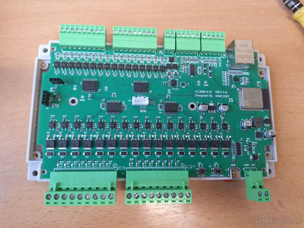 Relé modul pre domácu automatizáciu KC868-A16 ESP32