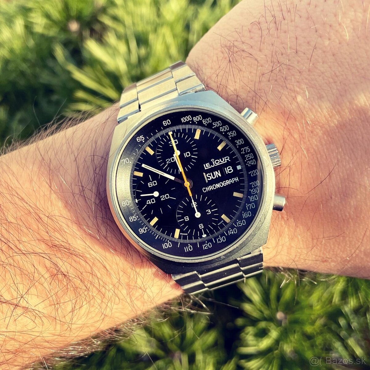 Lejour 7500 made by Heuer full ocel, s historiou