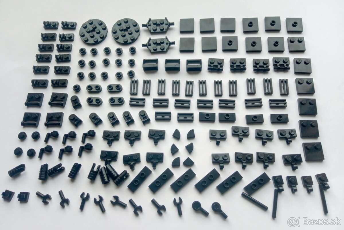 Lego® Originál diely, čierne drobnosti (nové, nehrané)
