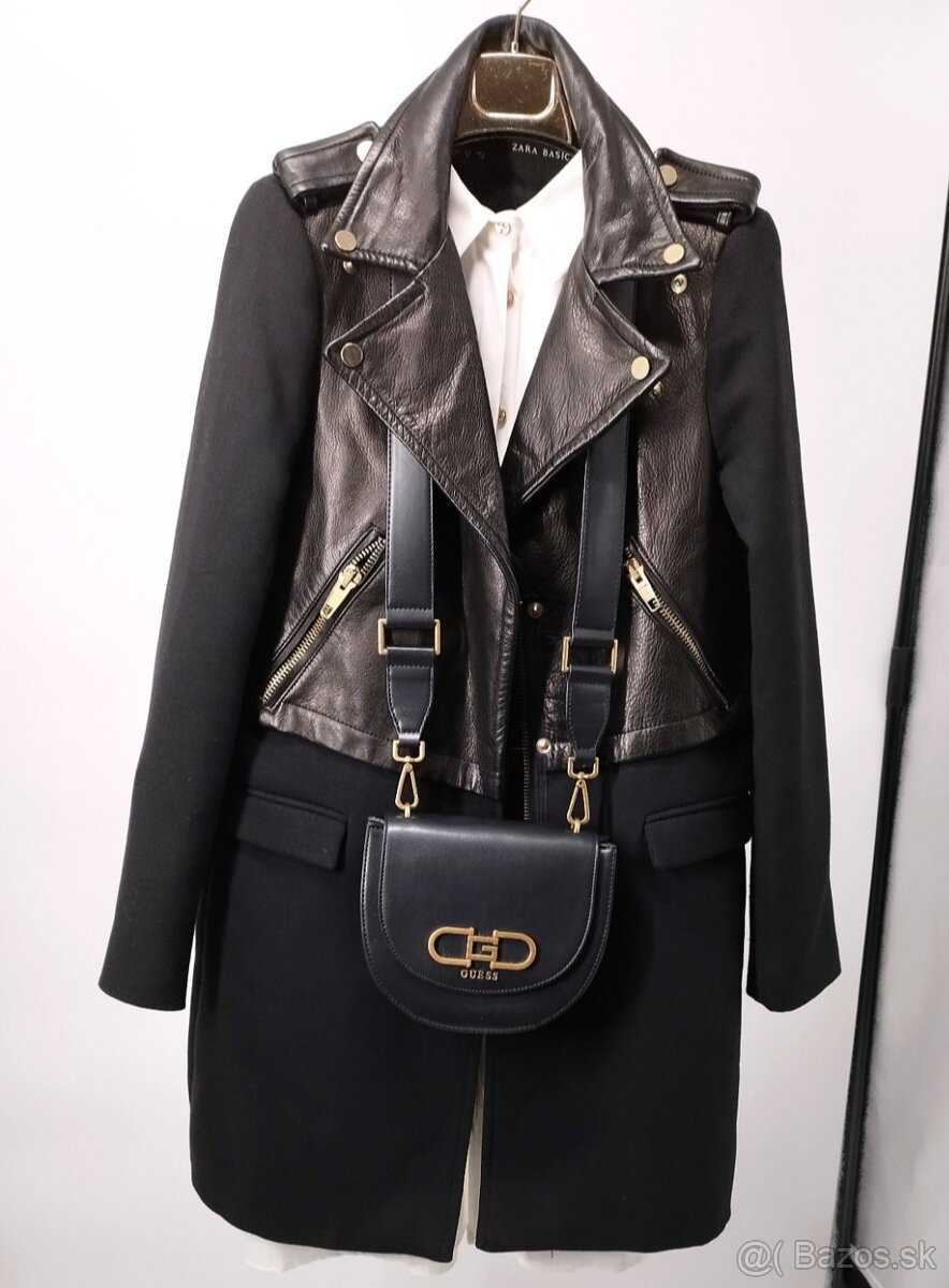 Kožený kabát ZARA veľkosť M