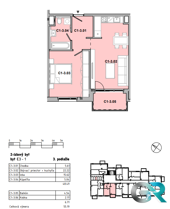 Novostavba 2 izbový byt Bolešov na predaj, 55m2.