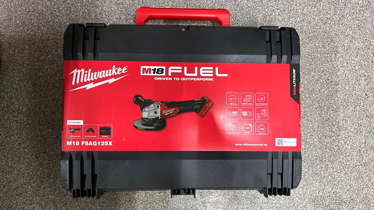 uhlová brúska Milwaukee M18 FSAG125X-0X