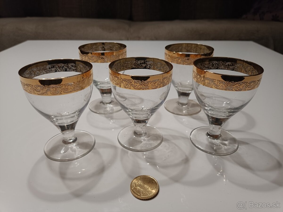 Zlaté poháre - sada 6 ks