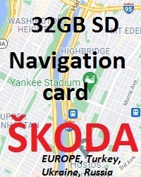 Navigácia - Mapy Škoda Octávia, Rapid, Fabia, Kodiaq, Karoq