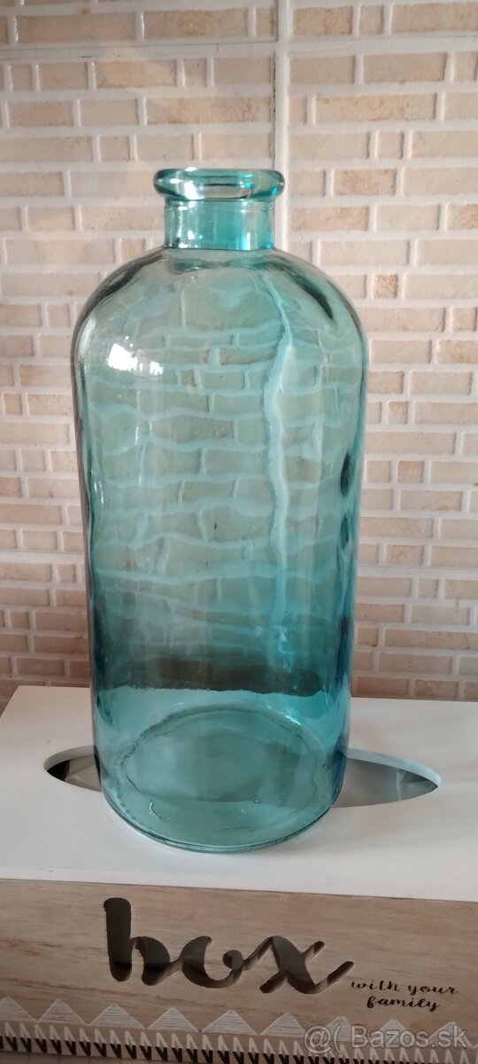 Tyrkysové sklo -flaša