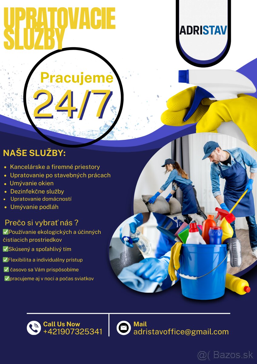 Ponúkame vám komplexné upratovacie služby
