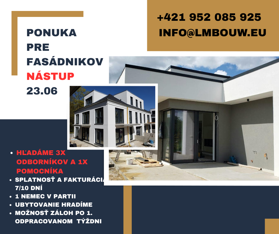 Nemecko fasádnici nástup 23.06
