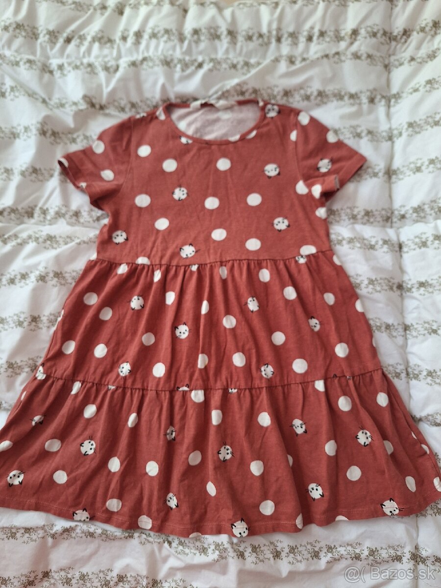 H&M bodkovane šaty v.134/140