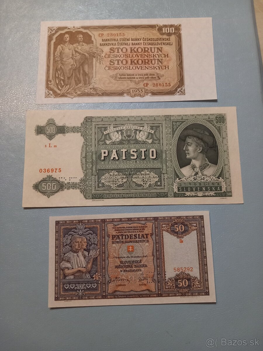 Predam stare bankovky unc a obehovè