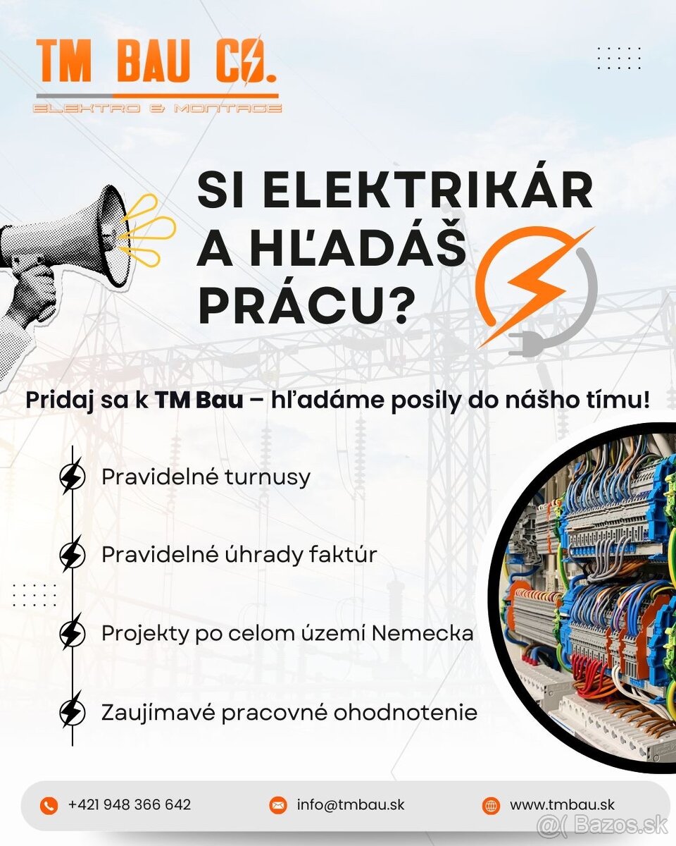 Elektrikár , Elektrotechnik Nemecko 🇩🇪