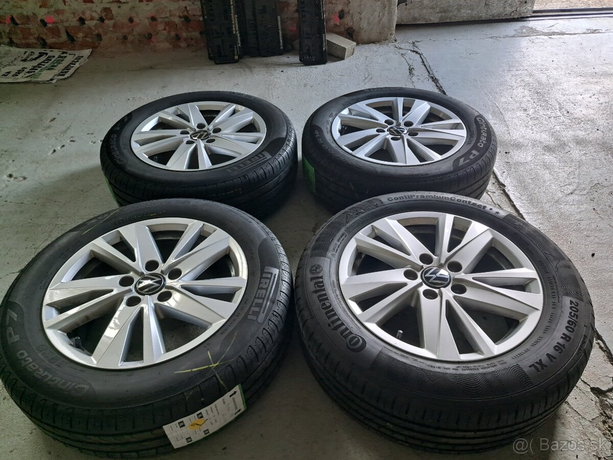 Predam Original elektrony Volkswagen 5x112 R16 letnne pneu