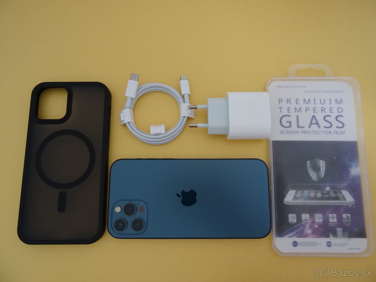 iPhone 12 PRO 256GB BLUE - ZÁRUKA 1 ROK - VELMI DOBRÝ STAV
