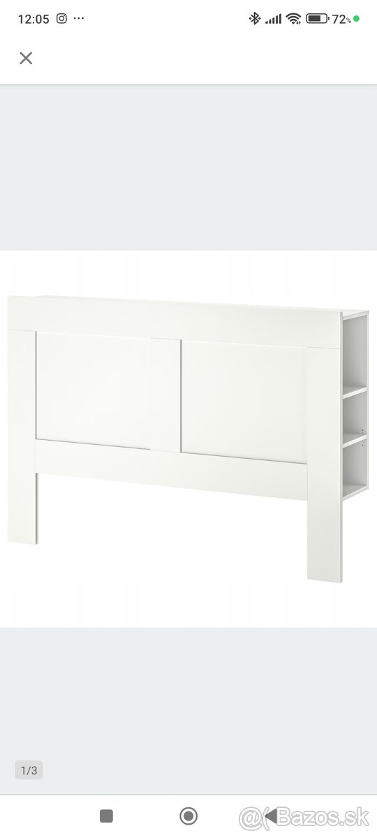 Zástena za posteľ IKEA brimnes 21101