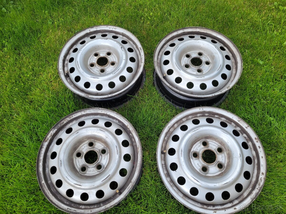 Predám 4 ks plechové disky 16-ky 5x112 VW, Škoda, Audi