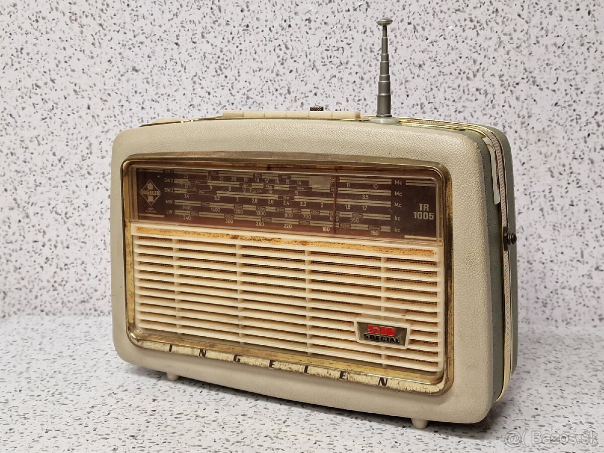 INGELEN TR 1005 》 Starožitné kabelkové prenosné radio