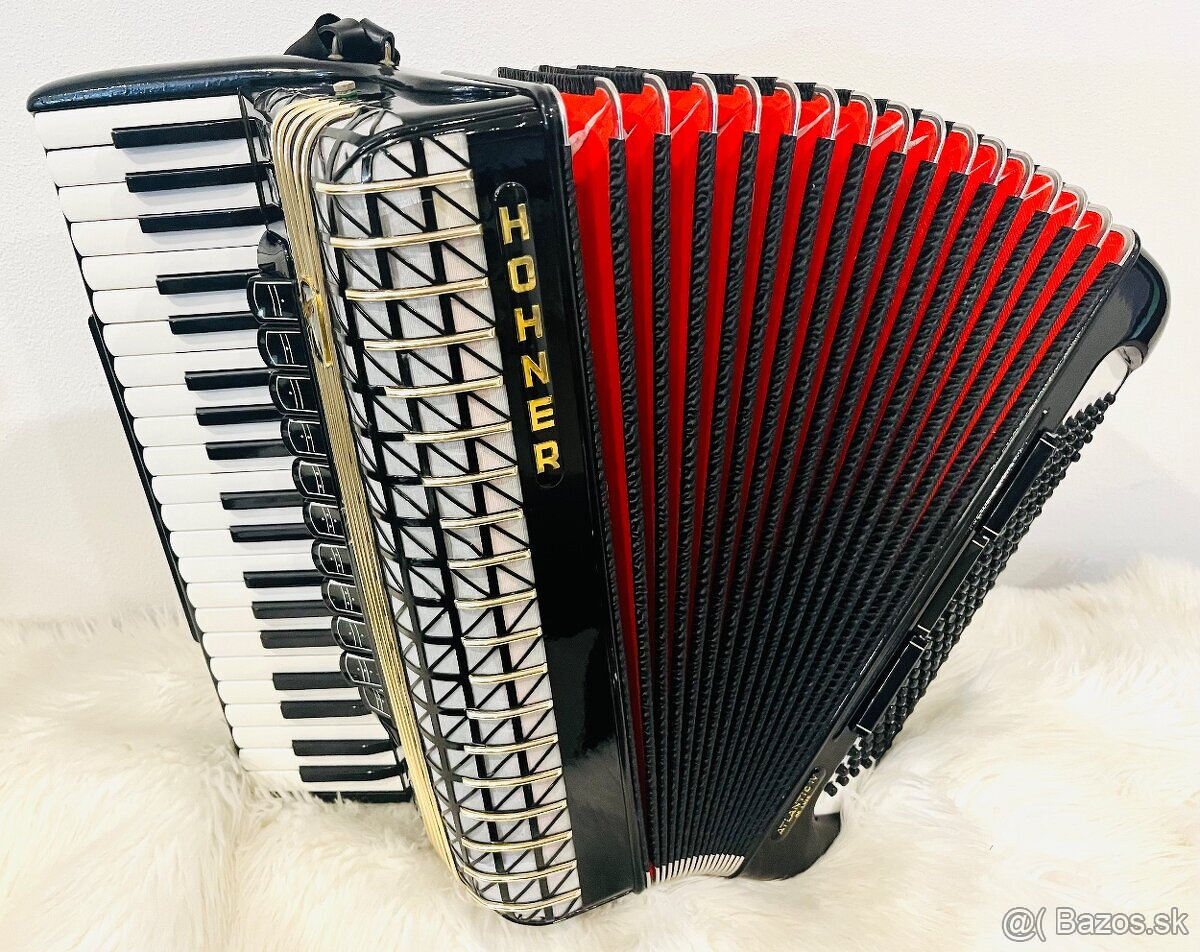 Predám akordeón Hohner Atlantic 120 bas De Luxe Výborný zvuk