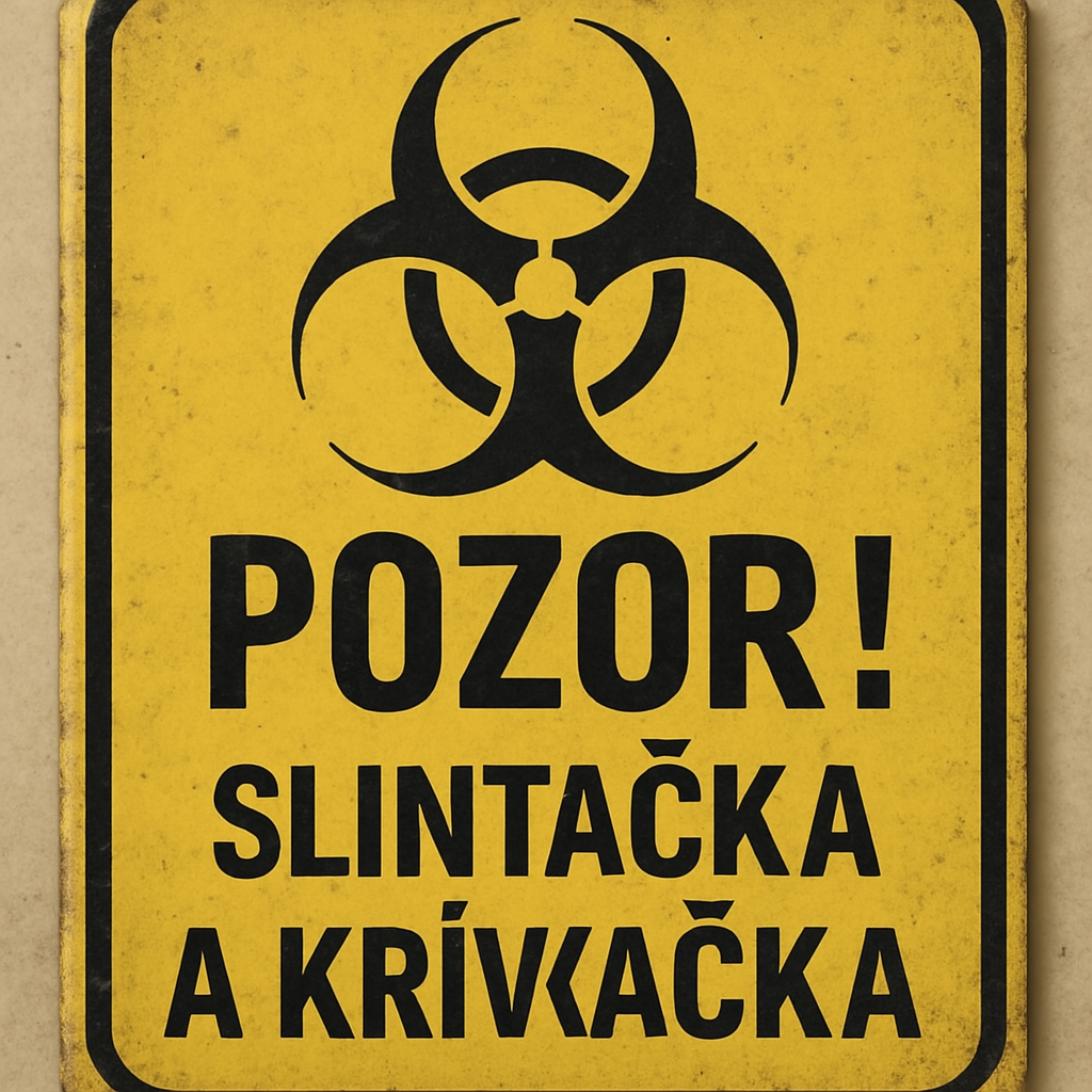 Varovné tabule slintačka a krívačka