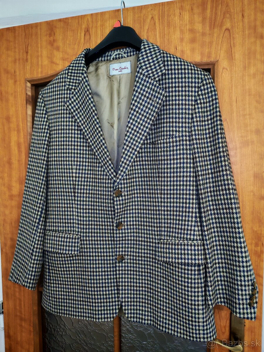 Pánske sako Pierre Cardin – vzor kohútia stopa, veľ. 42