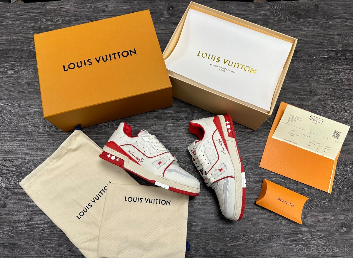 Louis Vuitton tenisky white-red Komplet balenie
