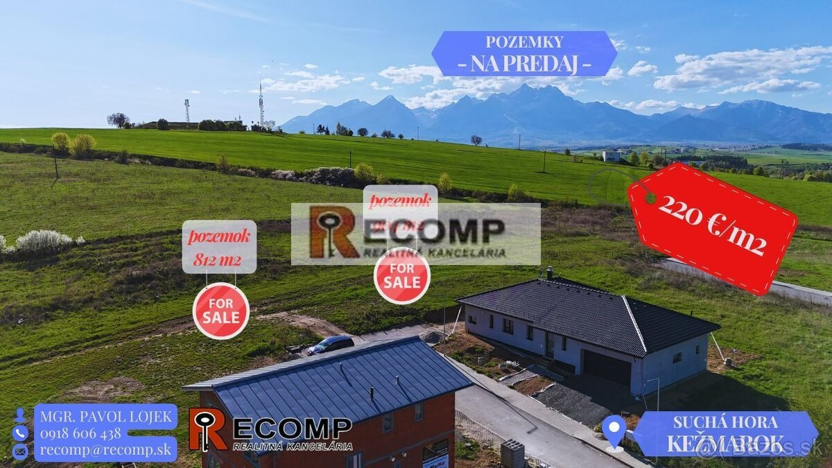 Na predaj stavebný pozemok v obľúbenej lokalite – Suchá hora