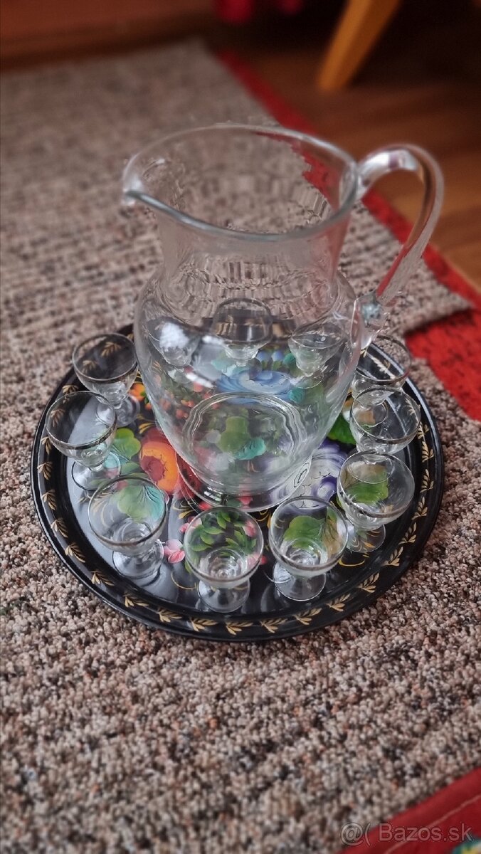 Sklenená sada - džbán a pohariky