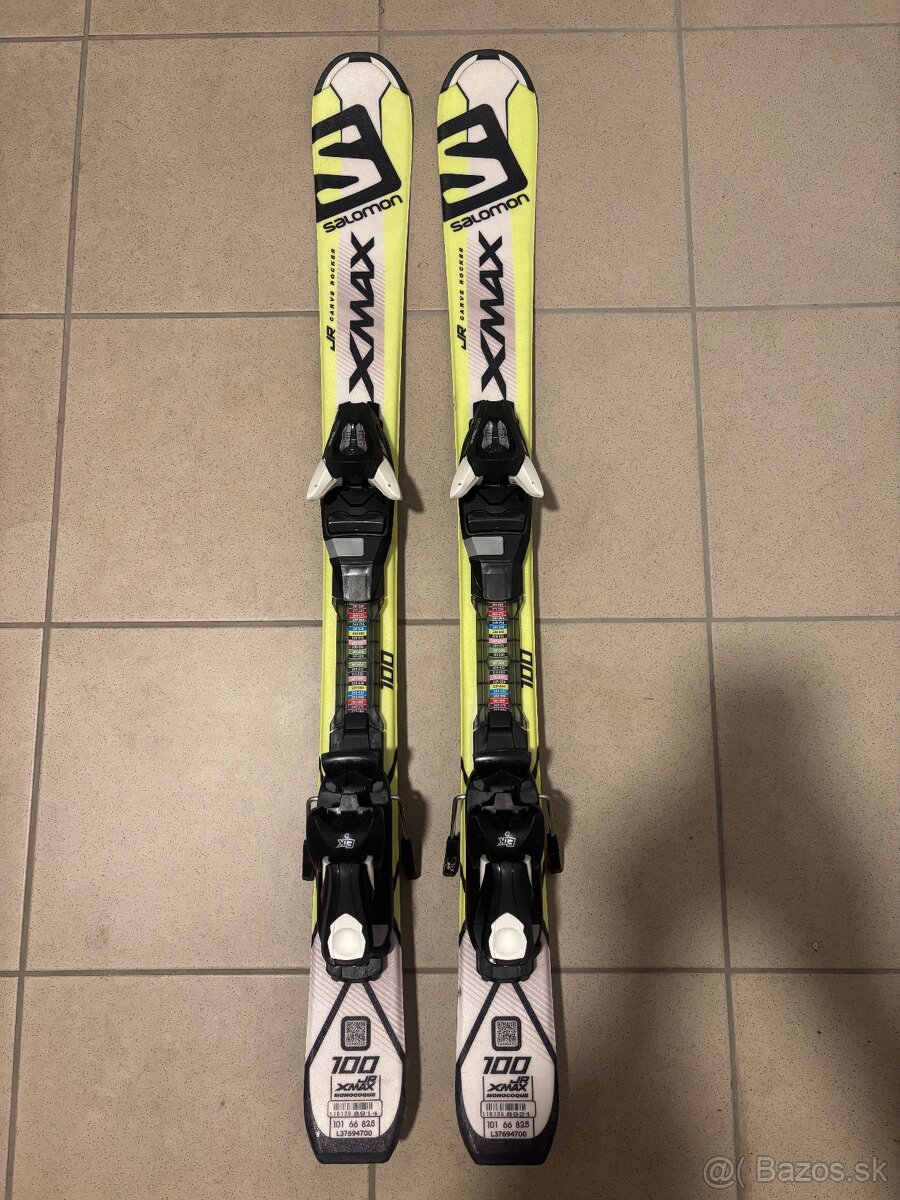 Detské lyže SALOMON X-MAX 100 cm - top stav