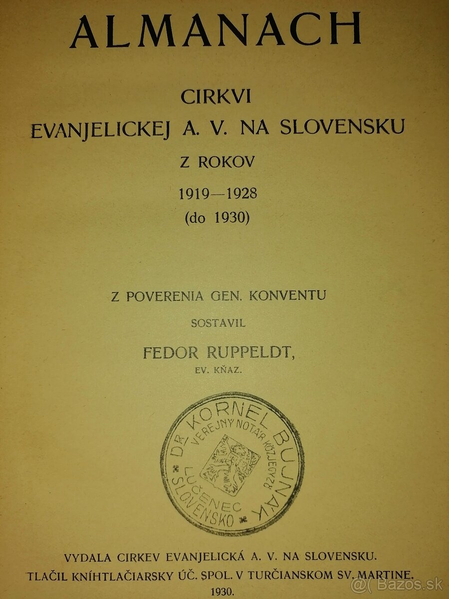 Evanjelická kniha.