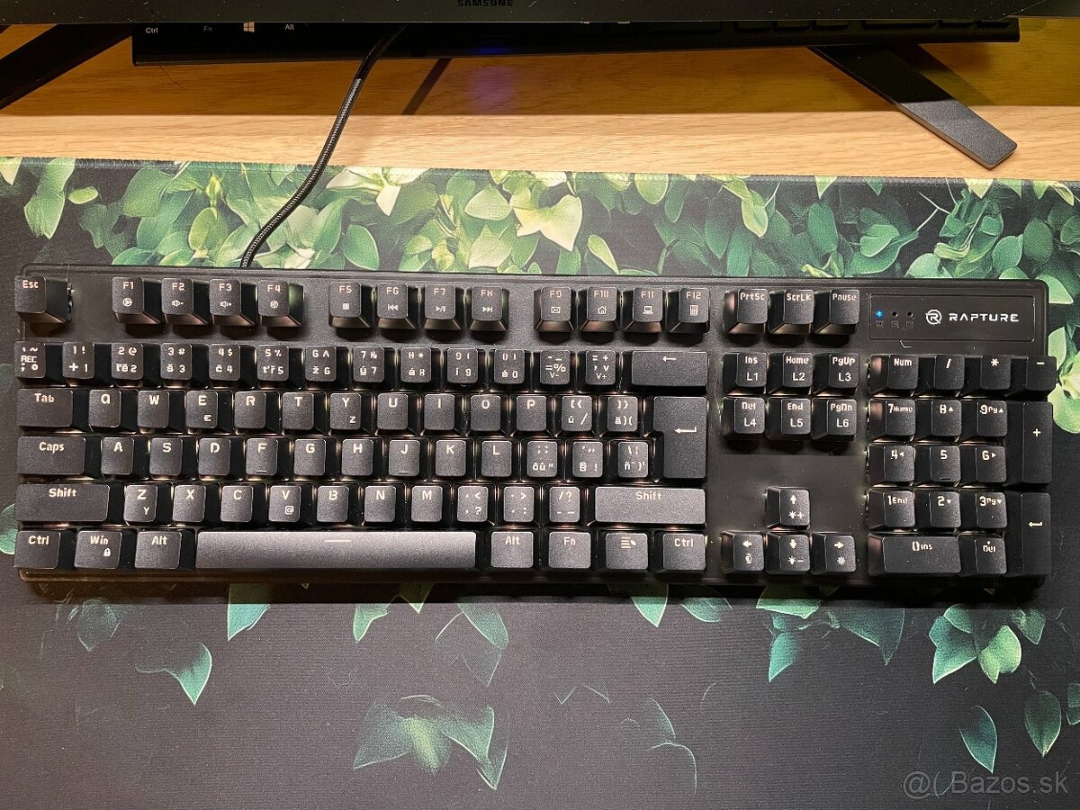 PC Klávesnica Rapture X-RAY čierna - CZ/SK --- ZĽAVA