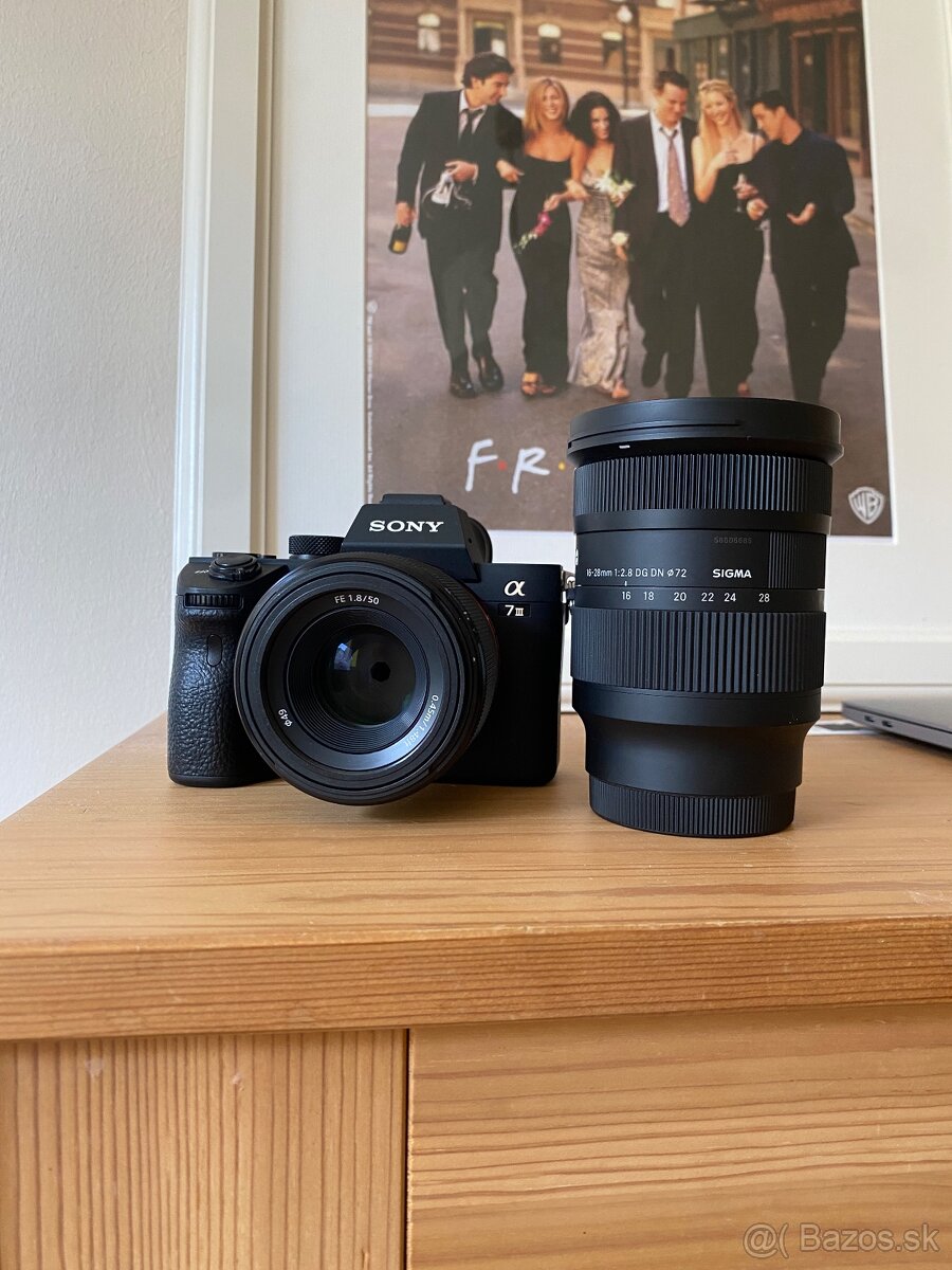 📸 Predám Sony A7 III + objektívy 50mm a Sigma 16–28mm f/2.8