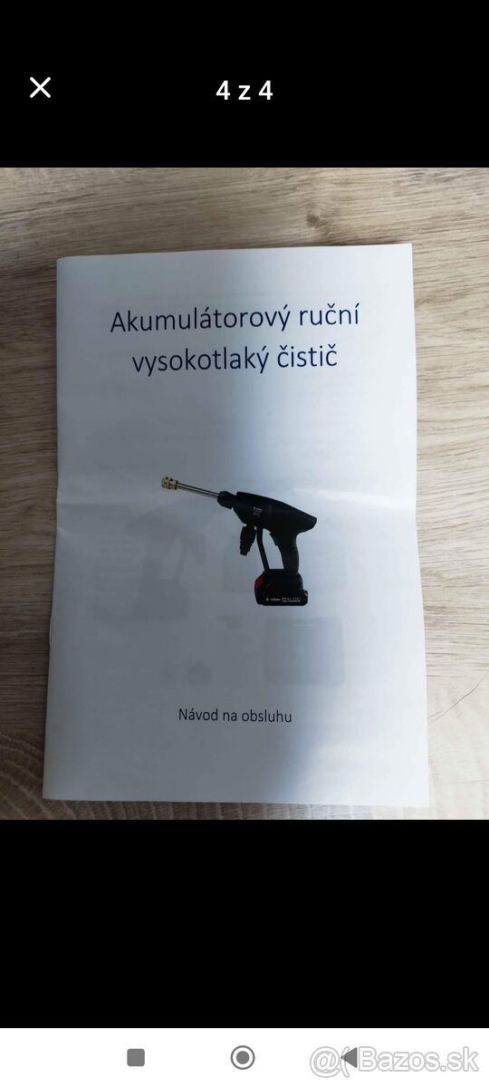 Vysokotlakový akumulátorový čistič