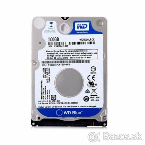 Predám HDD 500GB 2,5" rozne znacky a parametre