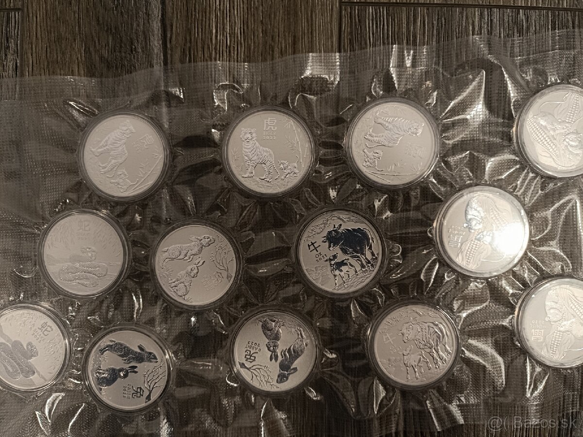 Strieborné mince Lunar III 2020-2025 6x 1oz