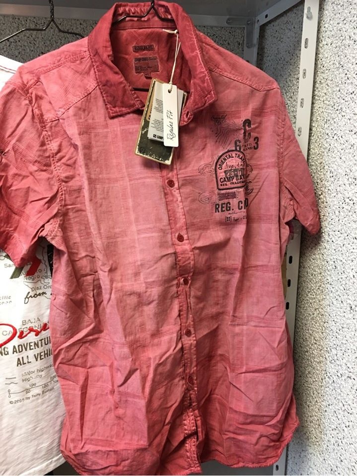 letná károvaná košela Camp David