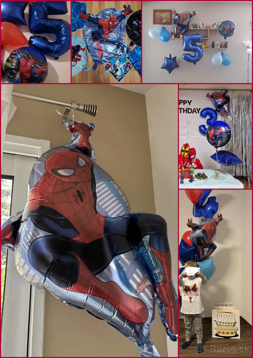 Nové veľké balóny Spiderman 78cm- sada AŽ 15/16 kusov