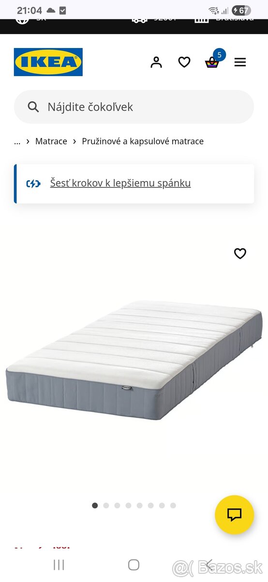 Matrac IKEA 80x200 cm