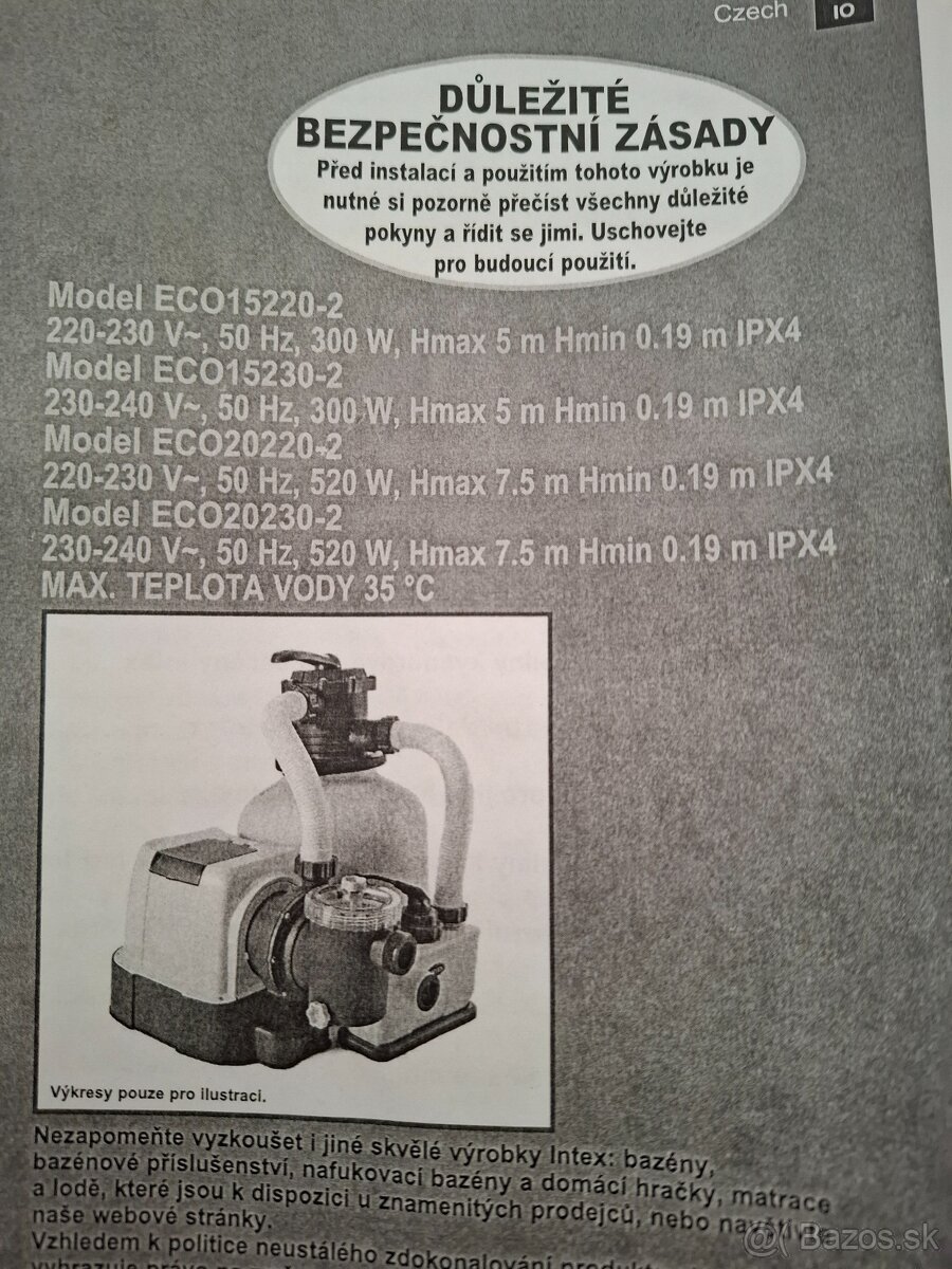 Bazénová piesková filtrácia so solinátorom Intex